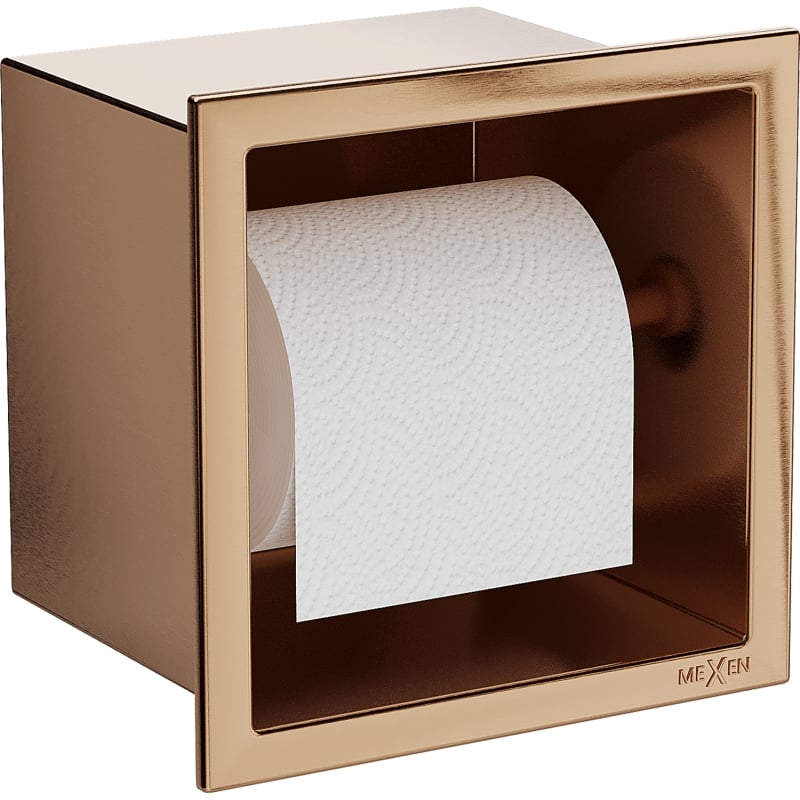 Mexen X-Wall-P toilet paper holder, brushed copper - 19C3