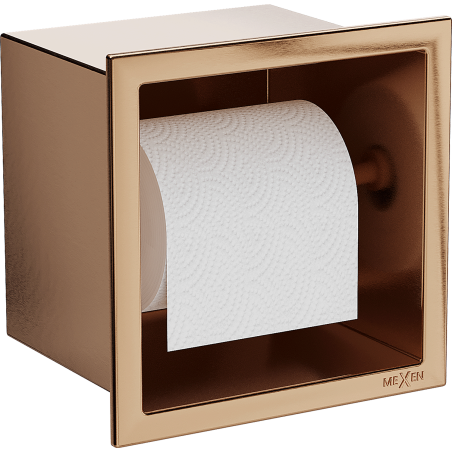 Mexen X-Wall-P toilet paper holder, brushed copper - 19C3