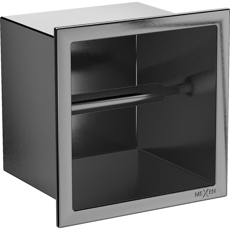 Mexen X-Wall-P toilet paper holder, brushed gun gray - 19E3