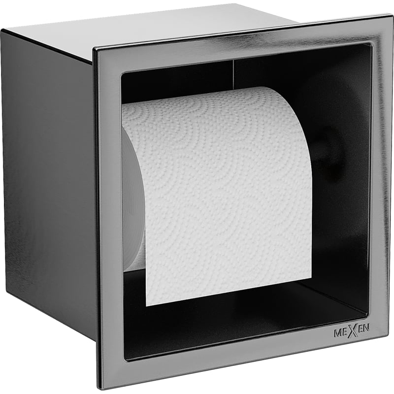 Mexen X-Wall-P toilet paper holder, brushed gun gray - 19E3
