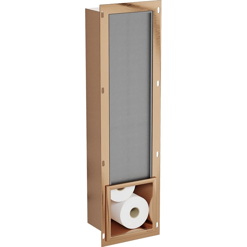 Mexen X-Wall-B toilet paper magazine, brushed copper - 19C5