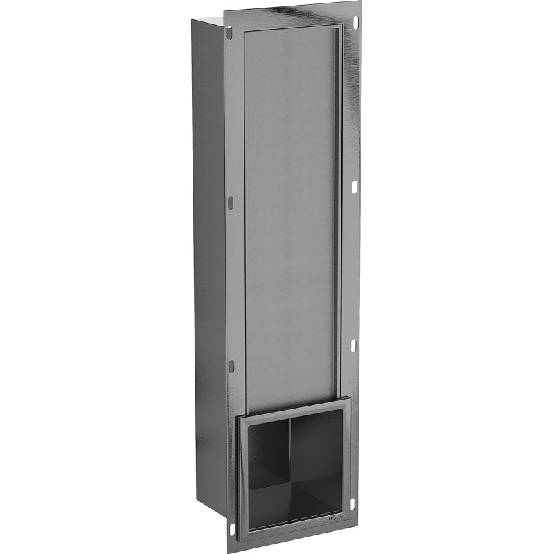 Mexen X-Wall-B toilet paper holder, brushed gun gray - 19E5