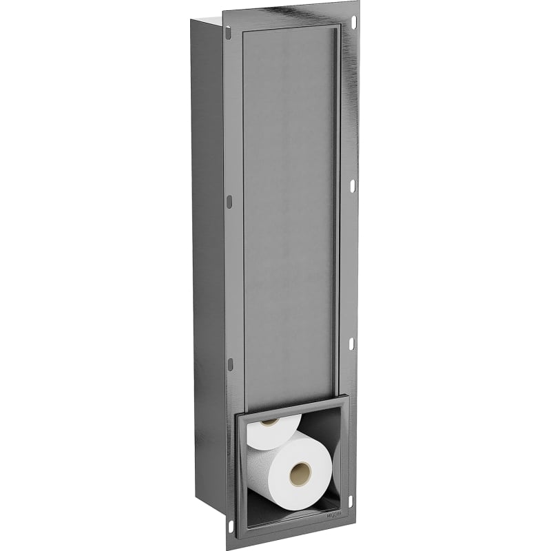 Mexen X-Wall-B toilet paper holder, brushed gun gray - 19E5