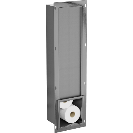 Mexen X-Wall-B toilet paper holder, brushed gun gray - 19E5