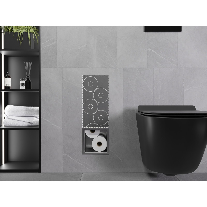 Mexen X-Wall-B toilet paper holder, brushed gun gray - 19E5