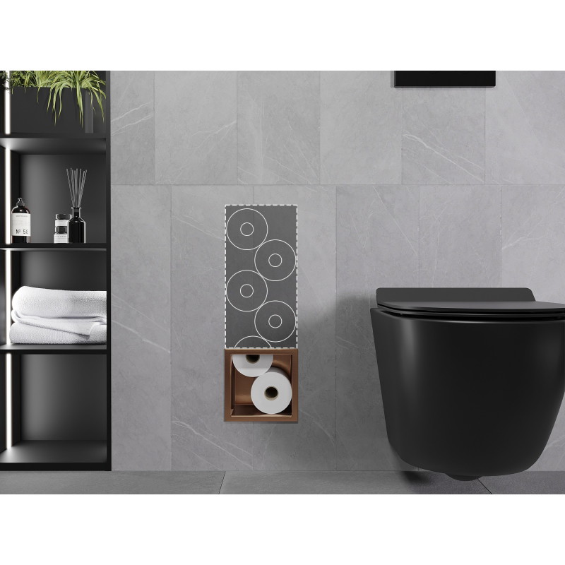 Mexen X-Wall-B toilet paper magazine, brushed copper - 19C5