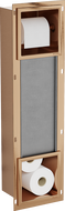 Mexen X-Wall-BP toilet paper holder with magazine, brushed copper - 19C4