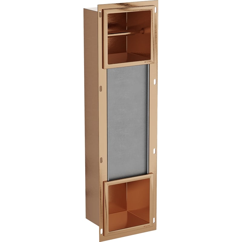 Mexen X-Wall-BP toilet paper holder with magazine, brushed copper - 19C4