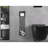Mexen X-Wall-BP toilet paper holder with magazine, brushed gun gray - 19E4