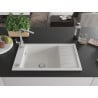 Mexen Elias 1-bowl granite sink with drainer and kitchen faucet Rita, white - 6511-20-670300-00