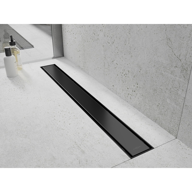 Mexen Flat Abs Flat ABS Linear Drain 2-in-1 90 cm, Black - 1769090