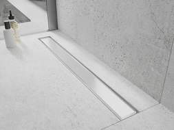 Mexen Flat MGW cover for linear drain 60 cm, white glass - 1027060