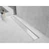 Mexen Flat MGW Linear Drain 90 cm, White Glass - 1027090-15