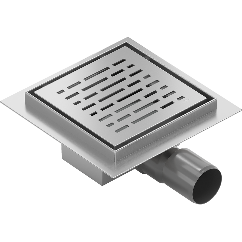 Mexen Flat-Q M01 Square Floor Drain 12 x 12 cm, Inox - 1010312