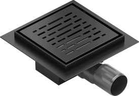 Mexen Flat-Q M01 floor drain square 12 x 12 cm, black - 1710312
