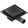 Mexen Flat-Q M01 square floor drain 15 x 15 cm, black - 1710315