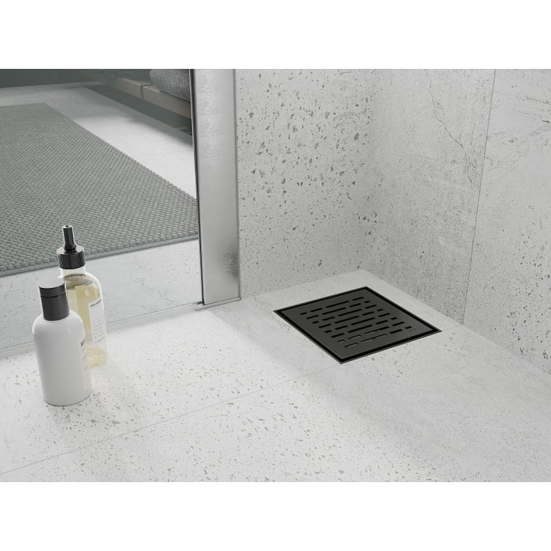 Mexen Flat-Q M01 floor drain square 12 x 12 cm, black - 1710312