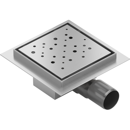 Mexen Flat-Q M12 Square Floor Drain 12 x 12 cm, Inox - 1010412