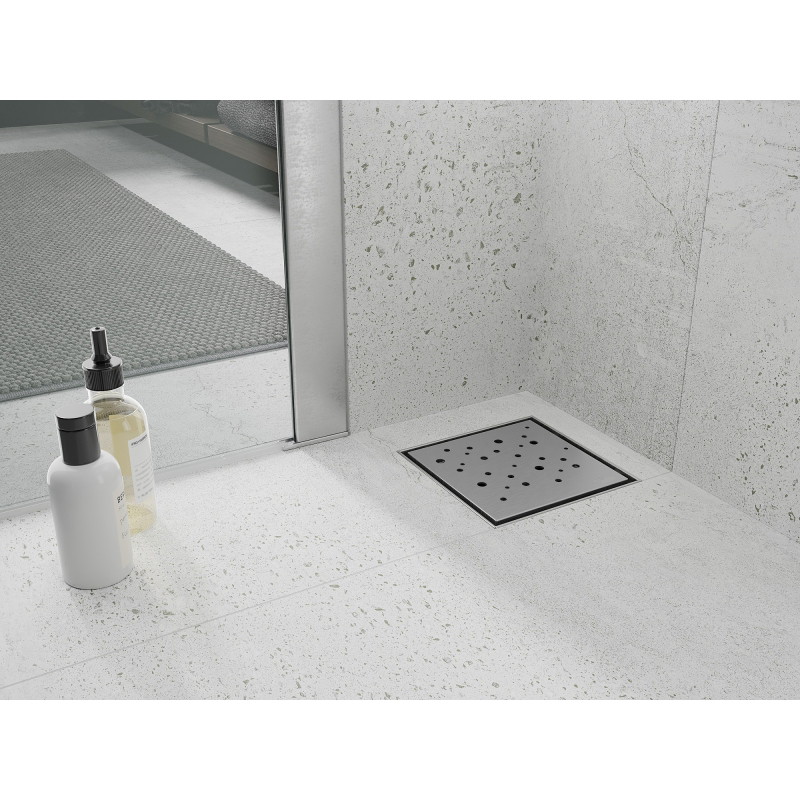 Mexen Flat-Q M12 Square Floor Drain 12 x 12 cm, Inox - 1010412