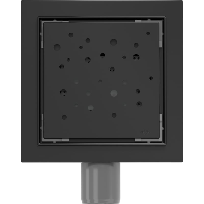 Mexen Flat-Q M12 floor inlet square 12 x 12 cm, black - 1710412
