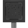 Mexen Flat-Q M12 floor inlet square 12 x 12 cm, black - 1710412