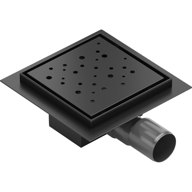 Mexen Flat-Q M12 Square Floor Drain 15 x 15 cm, Black - 1710415