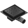 Mexen Flat-Q M12 Square Floor Drain 15 x 15 cm, Black - 1710415