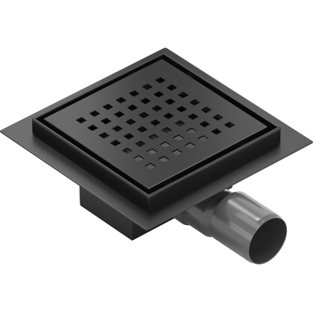 Mexen Flat-Q M08 square floor drain 12 x 12 cm, black - 1710512