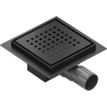 Mexen Flat-Q M08 square floor drain 12 x 12 cm, black - 1710512