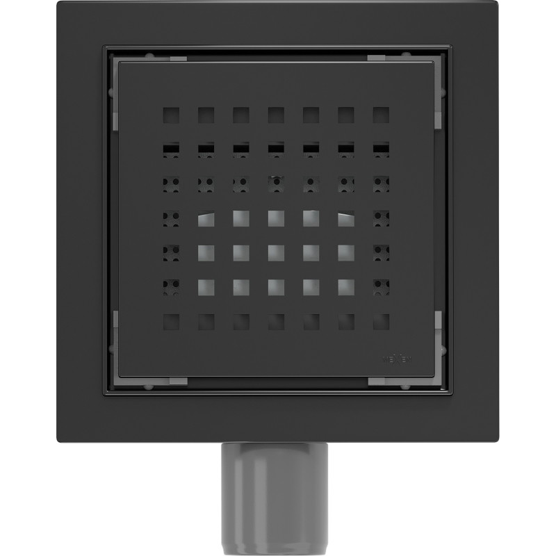 Mexen Flat-Q M08 square floor drain 12 x 12 cm, black - 1710512