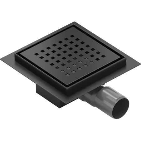 Mexen Flat-Q M08 square floor drain 15 x 15 cm, black - 1710515