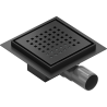 Mexen Flat-Q M08 square floor drain 15 x 15 cm, black - 1710515