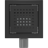 Mexen Flat-Q M08 square floor drain 15 x 15 cm, black - 1710515