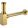 Mexen square washbasin semi-siphon, gold - 79960-50