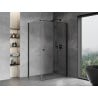 Mexen Mist-F right folding shower enclosure 100 x 85 cm, transparent, black - 8A6T-100-085-70-00-P