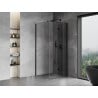 Mexen Mist-F right-folding shower enclosure 95 x 95 cm, transparent, black - 8A6T-095-095-70-00-P