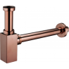 Mexen half-bottle sink trap square, rose gold - 79960-60