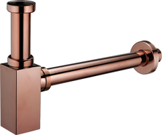 Mexen half-bottle sink trap square, rose gold - 79960-60
