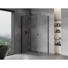 Mexen Mist-F folding shower cabin left 70 x 80 cm, transparent, black - 8A6T-070-080-70-00-L