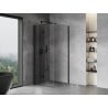 Mexen Mist-F folding shower enclosure left 80 x 80 cm, transparent, black - 8A6T-080-080-70-00-L