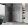 Mexen Mist-F foldable left shower cabin 115 x 120 cm, transparent, black - 8A6T-115-120-70-00-L