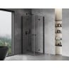 Mexen Mist-F Duo folding shower cabin 120 x 120 cm, transparent, black - 8A6-120L-120P-70-00