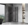 Mexen Mist-F Duo folding shower cabin 120 x 120 cm, transparent, black - 8A6-120L-120P-70-00