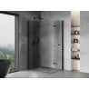 Mexen Mist-F Duo Foldable Shower Enclosure Left 85 x 70 cm, Transparent, Black - 8A6-085L-070P-70-00