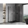 Mexen Mist-F Duo foldable shower cabin right 80 x 100 cm, transparent, black - 8A6-080L-100P-70-00