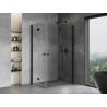 Mexen Mist-F Duo right folding shower enclosure 70 x 105 cm, transparent, black - 8A6-070L-105P-70-00