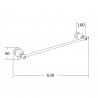 Mexen Estela towel rack, chrome - 7011524-00