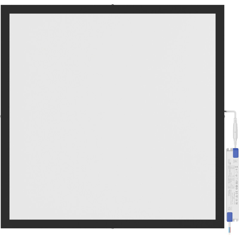Mexen Brill-S LED Surface-Mounted Ceiling Panel 60 x 60 cm, 40W, Neutral - 4000K, 3600 lm, Black - L205-060-060-4040-70