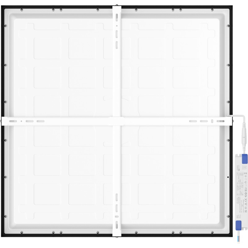 Mexen Brill-S surface-mounted LED ceiling panel 60 x 60 cm, 36W, Neutral - 4000K, 3960 lm, black - L207-060-060-3640-70