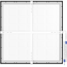 Mexen Brill-S surface-mounted LED ceiling panel 60 x 60 cm, 36W, Neutral - 4000K, 3960 lm, black - L207-060-060-3640-70